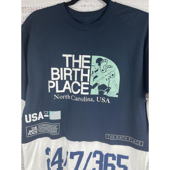 The Birth Place Shirt Men's Medium North Carolina USA 24/7/365 Graphic Tee - Picture 2 of 5